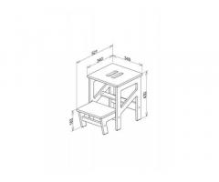 Компактный и надежный табурет-стремянка со складной ступенькой